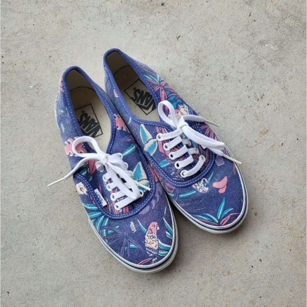 Vintage VANS Van Doren Hawaiian‎ Print Parrot Sneakers Unisex Shoes Size 5